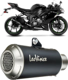 Tubo De Escape Sin Homologación Acústica Lv-10 Acero Negro Fondo Acero - Leovince Compatible Con Kawasaki Zx 6R Ninja (2009-2016)
