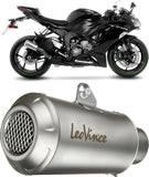 Tubo De Escape Sin Homologación Acústica Lv-10 Acero Fondo Acero - Leovince Compatible Con Kawasaki Zx 6R Ninja (2009-2016)