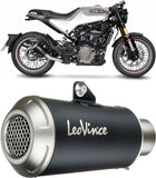 Tubo De Escape Sin Homologación Acústica Lv-10 Acero Negro Fondo Acero - Leovince Compatible Con Husqvarna Vitpilen 401 (2020-2023)