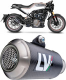 Tubo De Escape Sin Homologación Acústica Lv-14 R Titano Fondo Carbono - Leovince Compatible Con Kawasaki Z 400 (2019-2021)