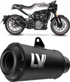Tubo De Escape Sin Homologación Acústica Lv One Evo Acero Fondo Carbono - Leovince Compatible Con Ktm 1050 Adventure (2015-2016)