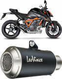 Tubo De Escape Sin Homologación Acústica Lv-10 Acero Negro Fondo Acero - Leovince Compatible Con Ktm 1290 Super Duke R (2020)