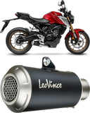 Sistema De Escape Completo Sin Catalizador Y Sin Homologación Acústica Lv-10 Acero Negro Fondo Acero - Leovince Compatible Con Honda Cb 125 R Neo Sports Café (2021-2023)