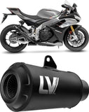 Tubo De Escape Sin Homologación Acústica Lv One Evo Acero Fondo Carbono - Leovince Compatible Con Kawasaki Z 750 (2007-2014)