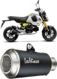 Sistema De Escape Completo Sin Catalizador Y Sin Homologación Acústica Lv-10 Acero Negro Fondo Acero - Leovince Compatible Con Honda Grom 125 (2022-2024)