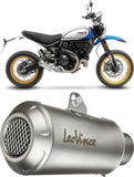 Tubo De Escape Sin Homologación Acústica Lv-10 Acero Fondo Acero - Leovince Compatible Con Ducati Scrambler 800 Desert Sled (2021-2022)