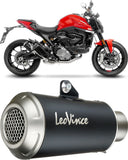 Tubo De Escape Sin Homologación Acústica Lv-10 Acero Negro Fondo Acero - Leovince Compatible Con Ducati Monster 937 (2021-2024)