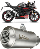 Tubo De Escape Sin Homologación Acústica Lv-10 Acero Fondo Acero - Leovince Compatible Con Cfmoto 450 Ss - Sr (2023-2024)