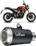 Tubo De Escape Sin Homologación Acústica Lv-10 Acero Negro Fondo Acero - Leovince Compatible Con Triumph Speed 400 (2024-2026)