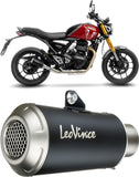 Exhaust Tip Without Sound Certification Lv-10 Steel Black Stainless Steel End Cap - Leovince Compatible With Triumph Scrambler 400 X (2024-2026)
