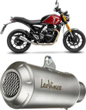 Tubo De Escape Sin Homologación Acústica Lv-10 Acero Fondo Acero - Leovince Compatible Con Triumph Scrambler 400 X (2024-2026)