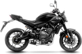 Sistema De Escape Completo Sin Catalizador Y Sin Homologación Acústica Lv-10 Acero Negro Fondo Acero - Leovince Compatible Con Yamaha Mt-07 (2025-2026)