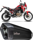 Tubo De Escape Sin Homologación Acústica Lv-12 R Acero Negro Fondo Carbono - Leovince Compatible Con Honda Crf 1100 L Africa Twin Adventure Sports (2020-2023)