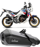 Tubo De Escape Sin Homologación Acústica Lv-12 R Acero Fondo Carbono - Leovince Compatible Con Honda Crf 1100 L Africa Twin (2024-2026)