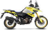 Tubo De Escape Sin Homologación Acústica Lv-12 R Acero Negro Fondo Carbono - Leovince Compatible Con Suzuki V-Strom 1050 De - Se (2025-2026)