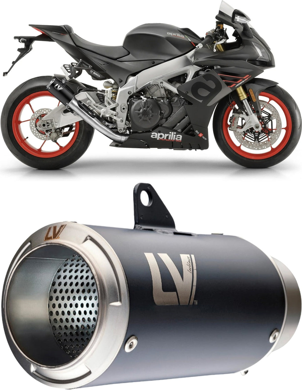 Exhaust Tip Without Sound Certification Lv One Evo Stainless Steel Carbon Fiber End Cap - Leovince Compatible With Gilera Gp 800 (2008-2015)