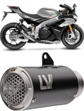 Tubo De Escape Sin Homologación Acústica Lv Corsa S Acero Negro Fondo Acero - Leovince Compatible Con Aprilia Rsv4 1100 (2021-2024)