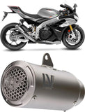Tubo De Escape Sin Homologación Acústica Lv Corsa S Titano Fondo Acero - Leovince Compatible Con Aprilia Tuono V4 1100 Rr (2019-2020)