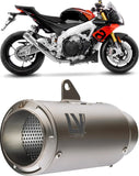 Tubo De Escape Sin Homologación Acústica Lv Corsa Titano Fondo Acero - Leovince Compatible Con Aprilia Tuono V4 1100 Rr (2019-2020)