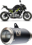 Tubo De Escape Sin Homologación Acústica Lv Corsa Acero Negro Fondo Acero - Leovince Compatible Con Kawasaki Z 900 A2 (2018-2024)