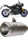Tubo De Escape Sin Homologación Acústica Lv Corsa Titano Fondo Acero - Leovince Compatible Con Yamaha Fz-10 - Sp (2016-2020)