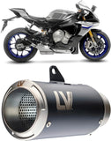 Tubo De Escape Sin Homologación Acústica Lv Corsa Acero Negro Fondo Acero - Leovince Compatible Con Yamaha Yzf-R1 - M 1000 (2017-2019)