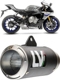 Tubo De Escape Sin Homologación Acústica Lv Corsa Carbono Fondo Acero - Leovince Compatible Con Yamaha Yzf-R1 - M 1000 (2015-2016)