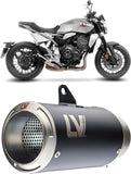 Tubo De Escape Sin Homologación Acústica Lv Corsa Acero Negro Fondo Acero - Leovince Compatible Con Honda Cb 1000 R Neo Sports Café (2018-2024)