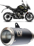 Tubo De Escape Sin Homologación Acústica Lv Corsa Acero Negro Fondo Acero - Leovince Compatible Con Triumph Tiger 800 Sport (2024-2026)