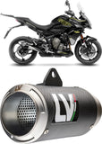 Exhaust Tip Without Sound Certification Lv Corsa Carbon Fiber Stainless Steel End Cap - Leovince Compatible With Triumph Tiger 800 Sport (2024-2026)