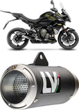 Tubo De Escape Sin Homologación Acústica Lv Corsa Carbono Fondo Acero - Leovince Compatible Con Triumph Tiger 800 Sport (2024-2026)