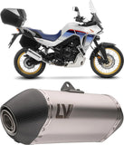Tubo De Escape Sin Homologación Acústica Lv-14 Acero Fondo Carbono - Leovince Compatible Con Honda Xl 750 Transalp Travel (2025-2026)