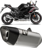 Tubo De Escape Sin Homologación Acústica Lv-14 R Acero Fondo Carbono - Leovince Compatible Con Kawasaki Ninja 1000 Sx (2020-2024)