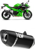 Exhaust Tip Without Sound Certification Gp Corsa Evo Steel Black - Leovince Compatible With Honda Cbr 500 R (2019-2023)