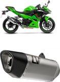 Exhaust Tip Without Sound Certification Nero Stainless Steel Carbon Fiber End Cap - Leovince Compatible With Triumph Tiger 800 Xc - Xca (2011-2016)