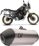 Tubo De Escape Sin Homologación Acústica Lv-14 Acero Fondo Carbono - Leovince Compatible Con Yamaha Ténéré 700 (2025-2026)