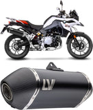 Tubo De Escape Sin Homologación Acústica Lv-14 Acero Negro Fondo Carbono - Leovince Compatible Con Bmw F 800 Gs (2024-2026)