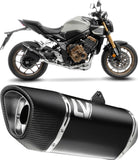 Complete Exhaust System Without Catalytic Converter And Without Sound Certification Lv-14 R Steel Black Carbon Fiber End Cap - Leovince Compatible With Honda Cb 650 R Neo Sports Café (2019-2026)