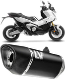 Tubo De Escape Sin Homologación Acústica Lv-14 R Acero Negro Fondo Carbono - Leovince Compatible Con Honda Forza 750 (2025-2026)