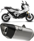 Tubo De Escape Sin Homologación Acústica Lv-14 R Titano Fondo Carbono - Leovince Compatible Con Honda X-Adv 750 (2017-2024)