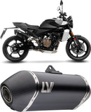 Exhaust Tip Without Sound Certification Lv-14 Steel Black Carbon Fiber End Cap - Leovince Compatible With Husqvarna Svartpilen 801 (2024-2026)