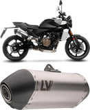 Tubo De Escape Sin Homologación Acústica Lv-14 Acero Fondo Carbono - Leovince Compatible Con Husqvarna Svartpilen 801 (2024-2026)