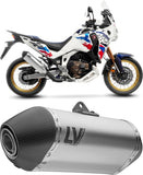 Tubo De Escape Sin Homologación Acústica Lv-14 Titano Fondo Carbono - Leovince Compatible Con Honda Crf 1100 L Africa Twin Adventure Sports (2024-2026)