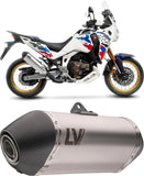Tubo De Escape Sin Homologación Acústica Lv-14 Acero Fondo Carbono - Leovince Compatible Con Honda Crf 1100 L Africa Twin (2024-2026)