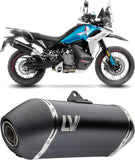 Tubo De Escape Sin Homologación Acústica Lv-14 Acero Negro Fondo Carbono - Leovince Compatible Con Cfmoto 800 Mt (2022-2024)