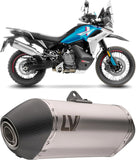 Tubo De Escape Sin Homologación Acústica Lv-14 Acero Fondo Carbono - Leovince Compatible Con Ktm 790 Adventure - R (2023-2026)