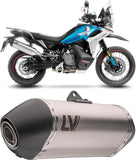 Exhaust Tip Without Sound Certification Lv-14 Stainless Steel Carbon Fiber End Cap - Leovince Compatible With Husqvarna Norden 901 (2022-2026)
