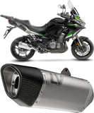 Tubo De Escape Sin Homologación Acústica Lv-14 R Titano Fondo Carbono - Leovince Compatible Con Kawasaki Versys 1000 (2019-2024)