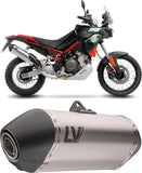 Tubo De Escape Sin Homologación Acústica Lv-14 Acero Fondo Carbono - Leovince Compatible Con Aprilia Tuareg 660 (2025-2026)