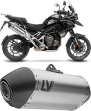 Exhaust Tip Without Sound Certification Lv-14 Titanium Carbon Fiber End Cap - Leovince Compatible With Triumph Tiger 1200 Gt Rally (2025-2026)
